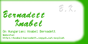 bernadett knabel business card